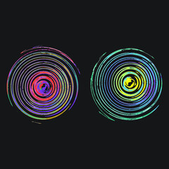 Abstract spiral round colorful. Circular colorful design.