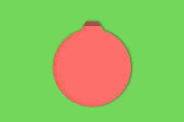 Christmas ball, vector illustration, xmas decoration, holiday icon 