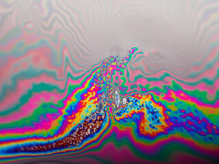 Abstract multicolor psychedelic background Closeup Soap bubble background