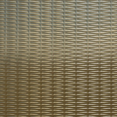 Abstract gold metal background, braided pattern. Luxurious golden texture, metallic weave. Interlacing metal plates. 3D-rendering