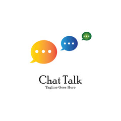 Abstract chat app logo design. Icon chat Dialogue and discussion vector illustration