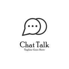 Abstract chat app logo design. Icon chat Dialogue and discussion vector illustration