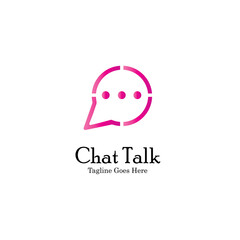 Abstract chat app logo design. Icon chat Dialogue and discussion vector illustration