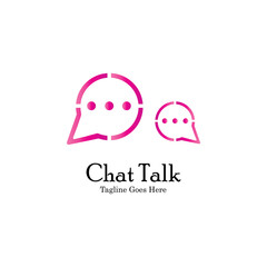 Abstract chat app logo design. Icon chat Dialogue and discussion vector illustration