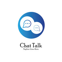 Abstract chat app logo design. Icon chat Dialogue and discussion vector illustration