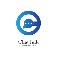Abstract chat app logo design. Icon chat Dialogue and discussion vector illustration