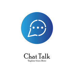 Abstract chat app logo design. Icon chat Dialogue and discussion vector illustration