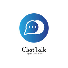 Abstract chat app logo design. Icon chat Dialogue and discussion vector illustration