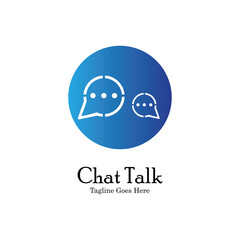 Abstract chat app logo design. Icon chat Dialogue and discussion vector illustration