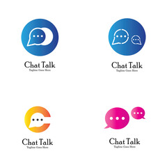 Abstract chat app logo design. Icon chat Dialogue and discussion vector illustration