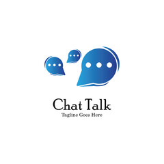 Abstract chat app logo design. Icon chat Dialogue and discussion vector illustration