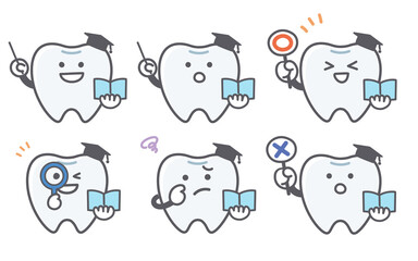 歯の喜怒哀楽に関する表情セット