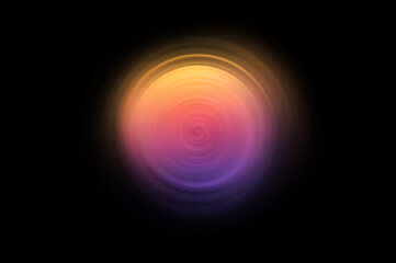 Colorful abstract circle on black background. Illustration