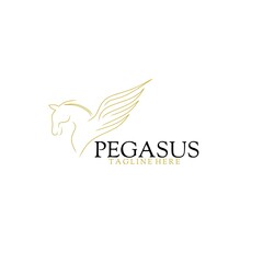 Line art Pegasus Horse Logo Icons Vector Inspiration