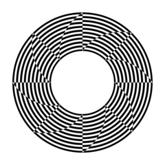 Abstract circle rotation circular design element.