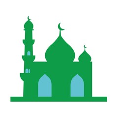 mosque moslem prayer building vector design