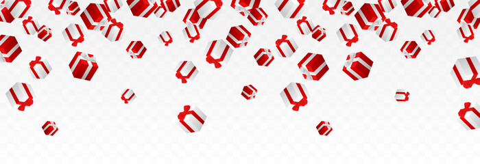 Vector Christmas gifts falling from the sky png. PNG gifts, multicolored gifts, box, Christmas gift, holiday.
