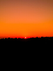 silhouette of a sunset