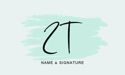 Letter ZT Luxury logo design collection 