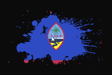 Guam Flag With Grunge Effect Design