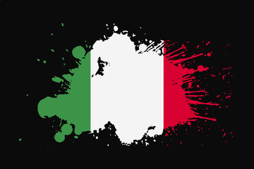 Italy Flag With Grunge Effect Design