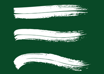 Obraz premium Grunge vector dry brush strokes set. Isolated on white background. Hand drawn collection