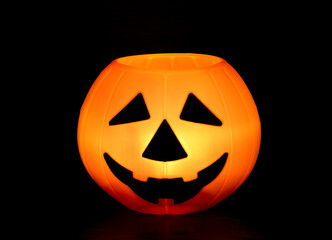 The scary pumpkin light, which is the symbol of Halloween.