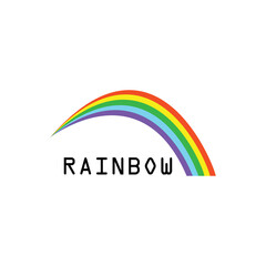 Rainbow ilustration logo vector template