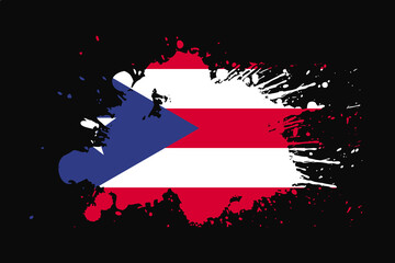 Puerto Rico Flag With Grunge Effect Design