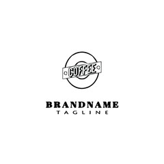 coffee shop logo icon design template black isolated vector illustration