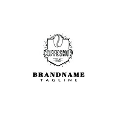 simple coffee element logo icon design vector modern vector illustration