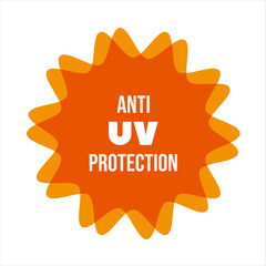 Ultraviolet protection logo on white background
