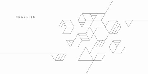 Abstract geometric technological background. Vector creative design.