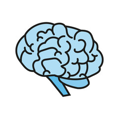 Human brain Icon on white background