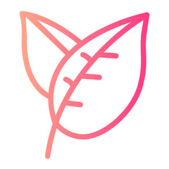 Leaf gradient icon
