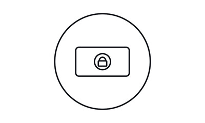 lock line icon, outline vector logo illustration, linear pictogram isolated on white