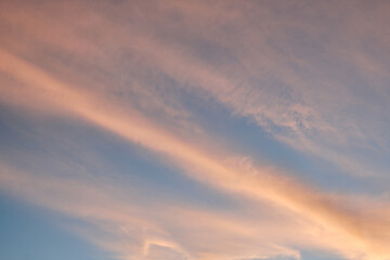 autumn sunset sky and clouds 