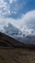 clouds over the mountains