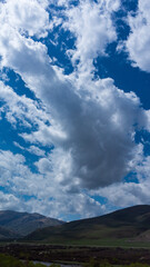clouds in the mountains