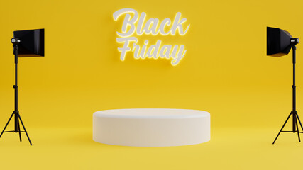 3D Studio Yellow Black Friday for Sell Products