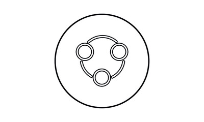 Team work icon suitable for info graphics, websites and print media and interfaces. Hand drawn style, line, vector icon.