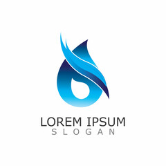 water drop simple element vector logo design template