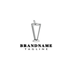 coffee logo cartoon icon design template black isolated vector illustration