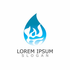 water drop simple element vector logo design template
