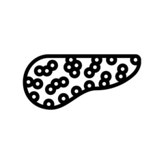 pancreas human line icon vector. pancreas human sign. isolated contour symbol black illustration
