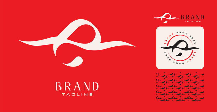 Letter E brand logo for creative brands, clothing, art, shopping, business using colours black and red with a pattern for branding design