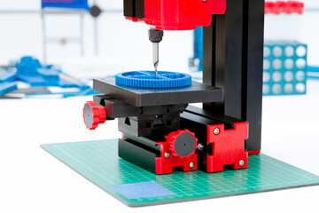 Precision milling and drilling machine in the precision mechanics laboratory