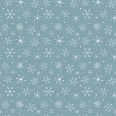 Seamless pattern with snowflakes