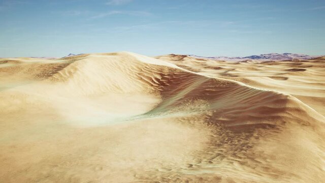 wide and wild landscape of the Arabic sand desert