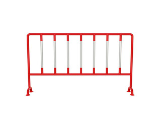 Metal barrier. 3d illustration isolated on white background clipping path